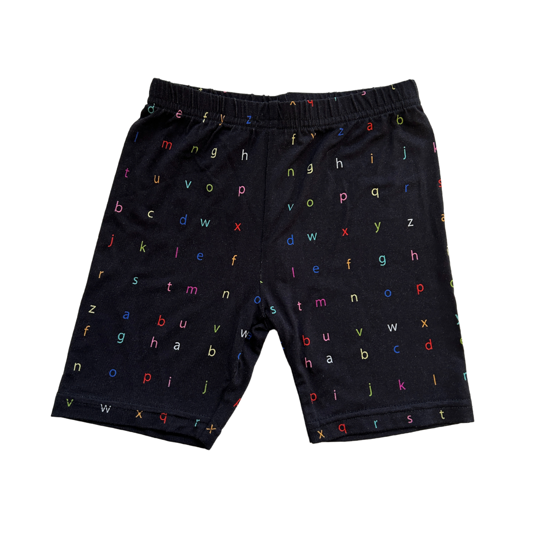 Rainbow Typewriter Shorts and Short Sleeve Bamboo Pajamas