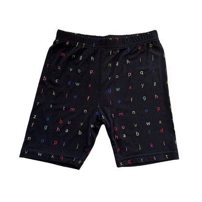 Rainbow Typewriter Shorts and Short Sleeve Bamboo Pajamas