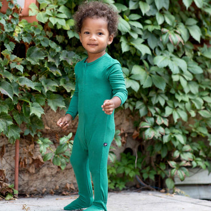 Billiard Rib Knit Infant Bamboo Footed Sleeper - Peregrine Kidswear - Footed Sleepers - 0-3M