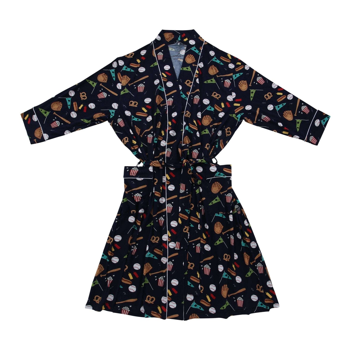 Baseball Women's Bamboo Robe - Peregrine Kidswear - Mom Robe - S/M