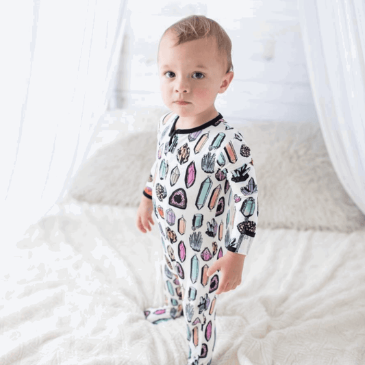 Crystals Infant Footed Sleeper - Peregrine Kidswear - Footed Sleepers - 0-3M