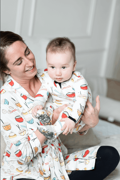 Happy Dumplings Women's Bamboo Robe - Peregrine Kidswear - Mom Robe - S/M