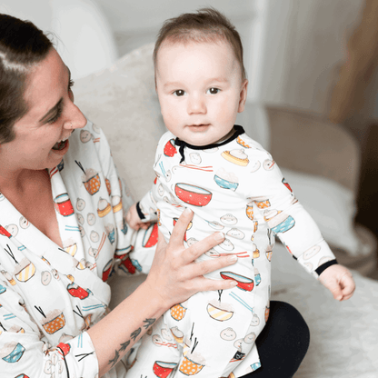 Happy Dumplings Women's Bamboo Robe - Peregrine Kidswear - Mom Robe - S/M