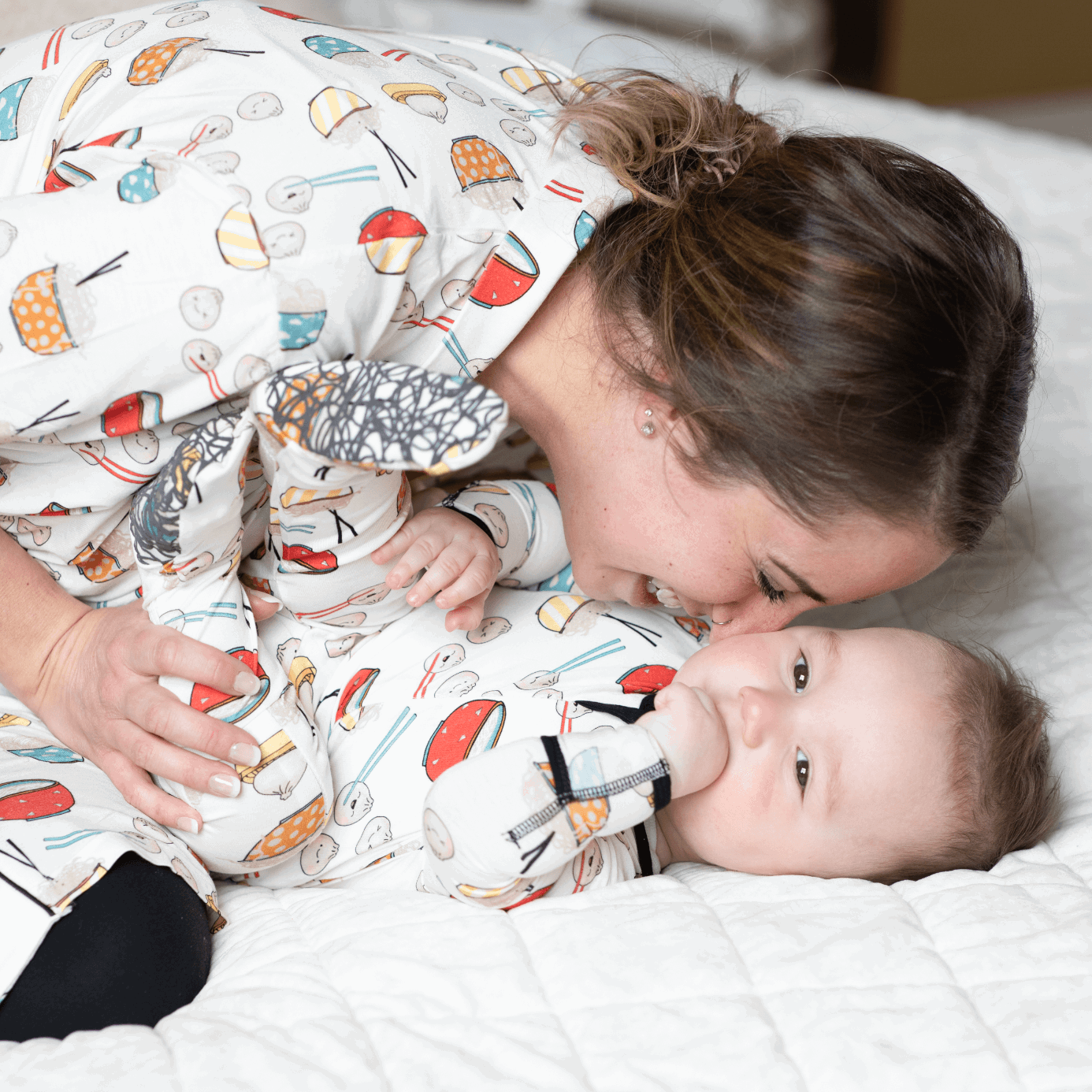 Happy Dumplings Women's Bamboo Robe - Peregrine Kidswear - Mom Robe - S/M