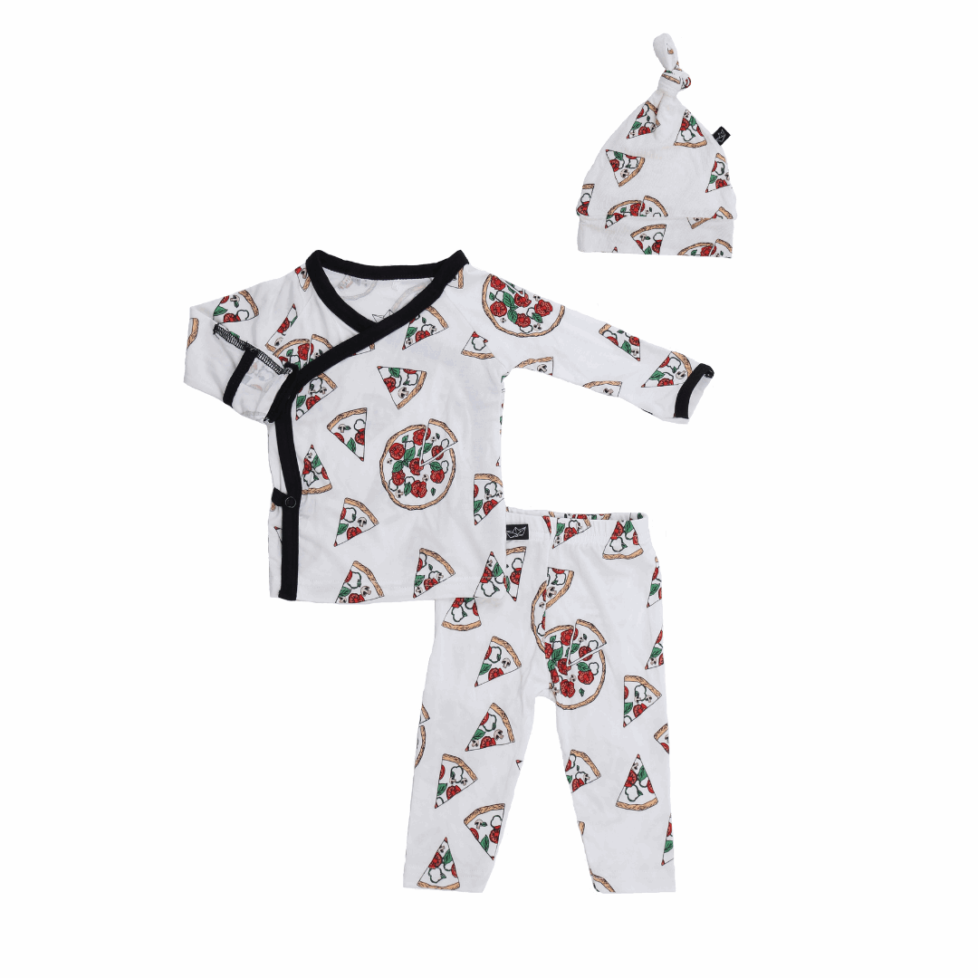 Hipster Pizza Bamboo Take Me Home Set - Peregrine Kidswear - Take Me Home Set - NEWBORN