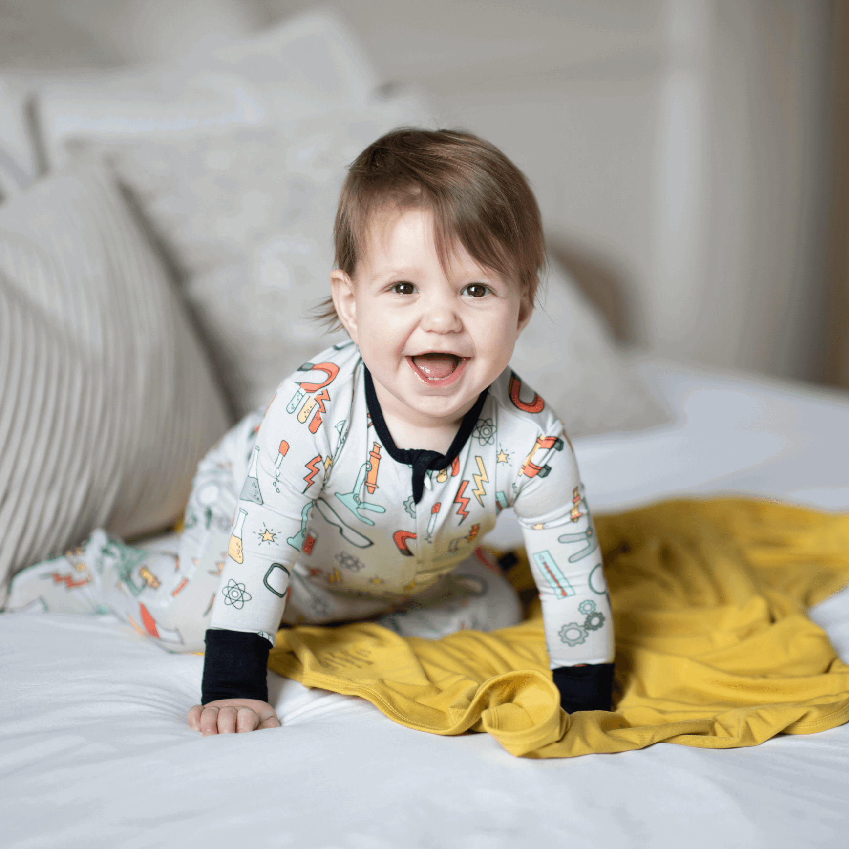 Science Lab Bamboo Footed Sleeper - Peregrine Kidswear - Footed Sleepers - 0-3M