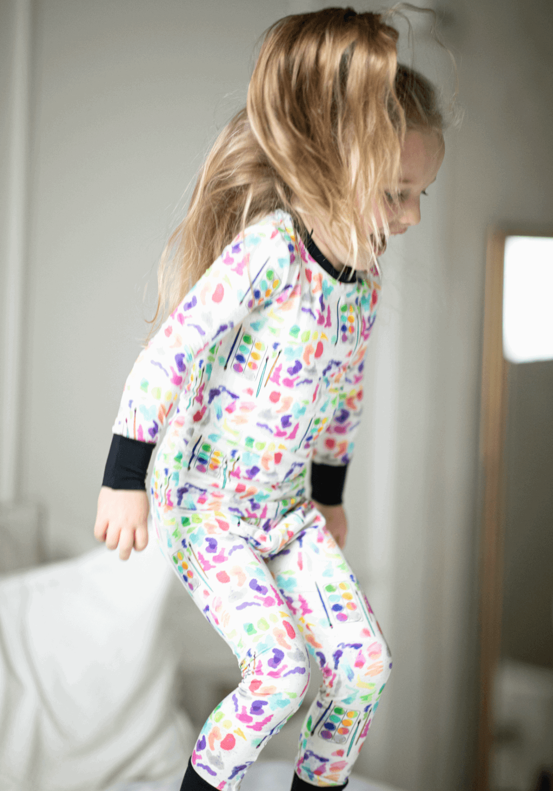 Watercolors Two-Piece Bamboo Pajamas - Peregrine Kidswear - 2 Piece Pajamas - 12-18M