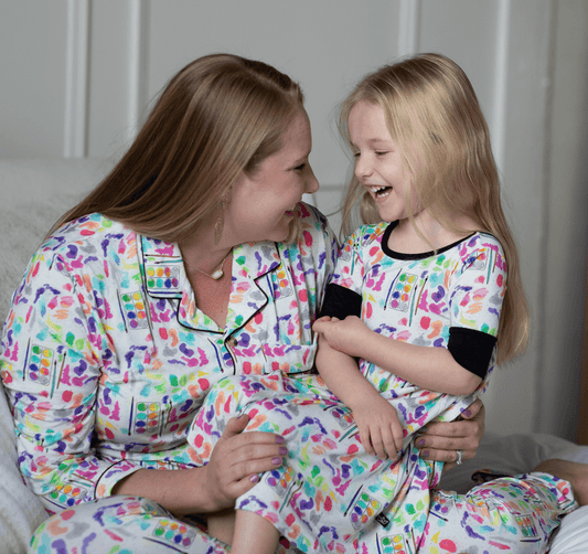 Watercolors Women's Bamboo Pajamas - Peregrine Kidswear - Small