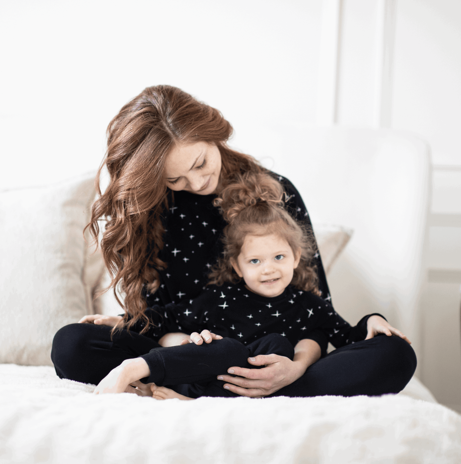 Women's Bamboo Sweatshirt - Black Stars - Peregrine Kidswear - Small